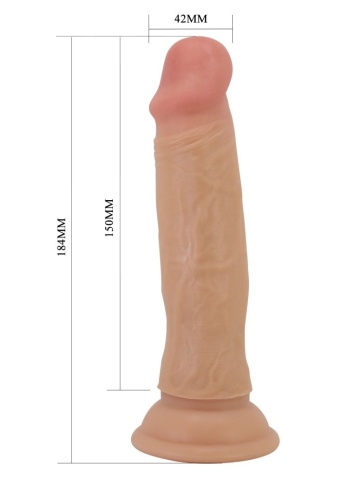 Mekani dildo sa kožicom | Quentin 18.5 cm - Img 6