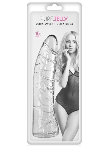 Mekani prozirni dildo | Pure Jelly Clear 18.5 cm - Img 1