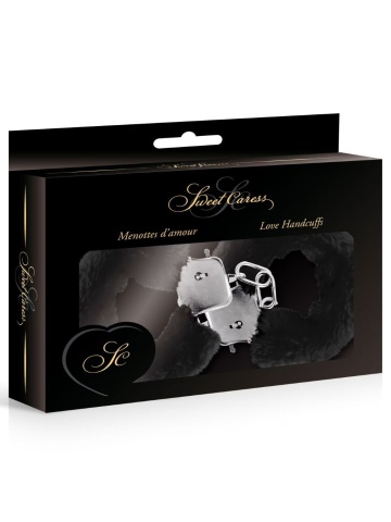 Metalne lisice sa krznom | Sweet Caress Black