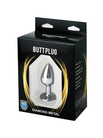 Metalni analni plug Lila kristal | Veličina S - Img 3