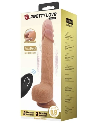 Pokretljivi vibrator na daljinski | Tommy 22 cm