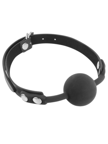 Silikonska kugla za usta crna | Silicon Black Ball Gag - Img 2