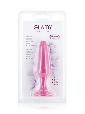 Silionski analni plug | Glamy First Pink S