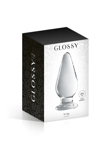 Stakleni analni plug | Glossy 26 Clear - Img 1