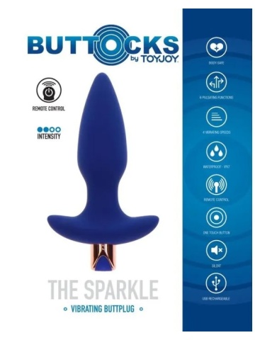 Stakleni vibro plug punjivi | Sparkle Butt Plug