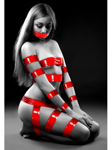 Ukrasna traka za telo | Bondage Red 15 m - Img 2