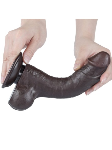 Crni realistični dildo | Sliding Skin 20 cm - Img 6