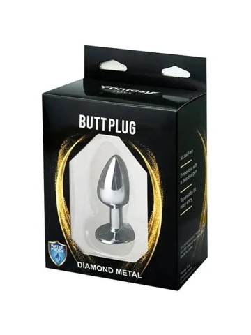 Metalni analni plug Beli kristal | Veličina S - Img 3