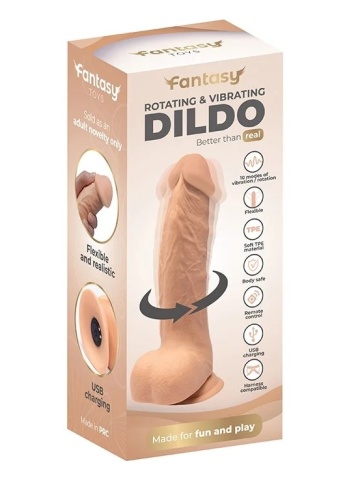 Roto & Vibro Dildo | Rotating & Vibrating Dildo 22 cm