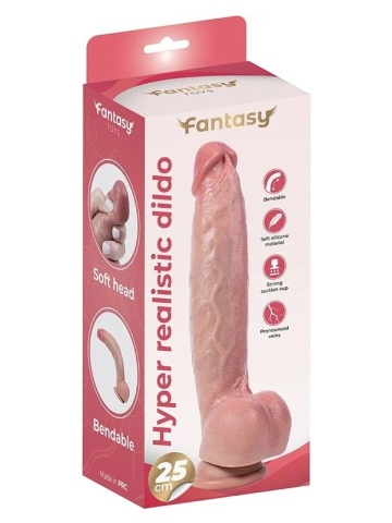 Savitljivi silikonski dildo | Hyper Realistic 25 cm