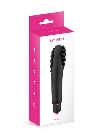 Silikonski vibrator Četkica | My First Pickle Black - Img 1