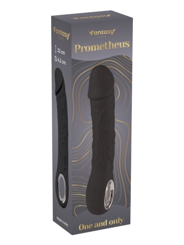 Silikonski Vibrator sa grejanjem | Prometheus Black - Img 1