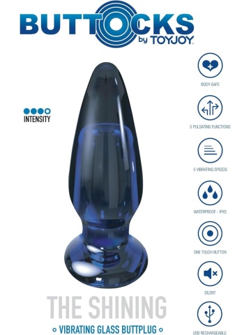 Stakleni plug sa vibracijom | Shining Vibro Glass Plug - Img 4
