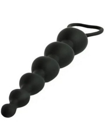 Analne kuglice od silikona u obliku Srca | Anal Beads Black - Img 2