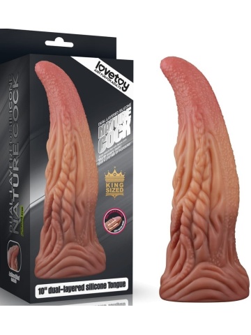 Animal Style Silikonski Dildo | Tongue Silicon Dildo 25 cm