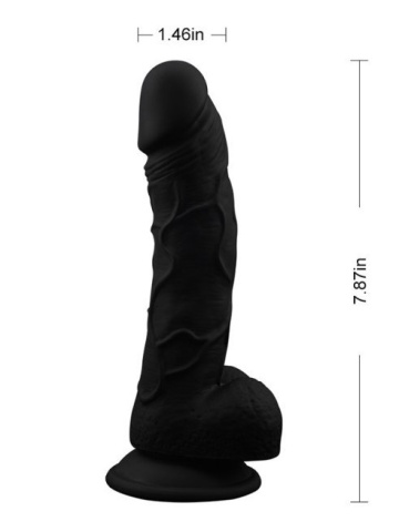 Crni realistični dildo | Labour 20 cm - Img 5