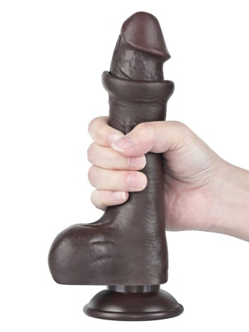 Crni realistični dildo | Sliding Skin 20 cm - Img 3