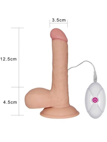 Mekani realistični vibro dildo | Ultra soft 19 cm - Img 6