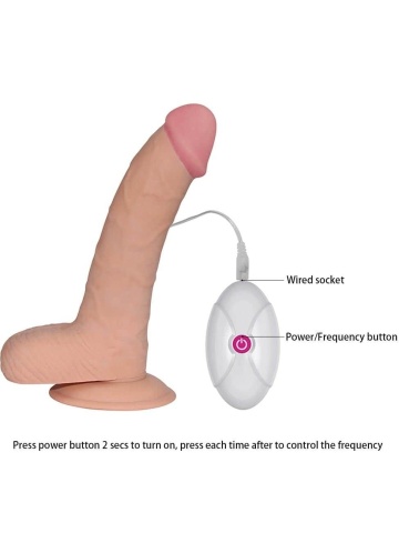 Mekani realistični vibro dildo | Ultra soft 22 cm - Img 5