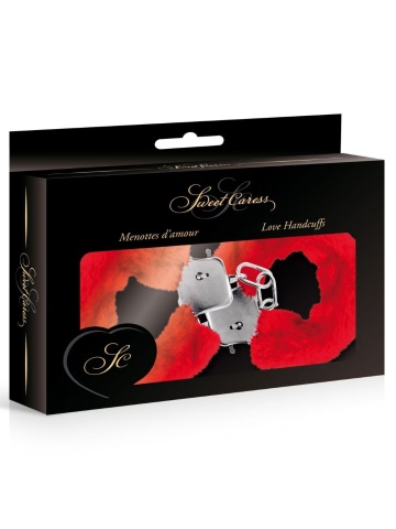 Metalne lisice sa krznom | Sweet Caress Red