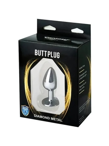 Metalni analni plug Pink kristal | Veličina S - Img 3