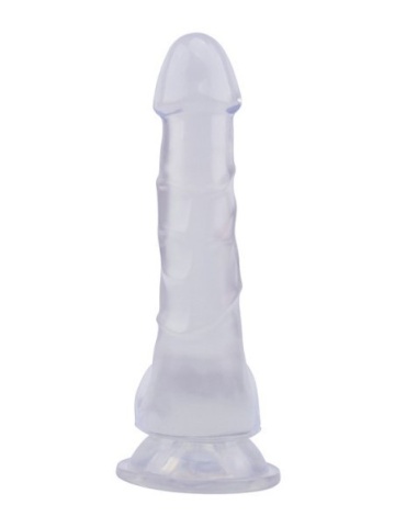 Prozirni realistični dildo | Hi-Ruber 19.5 cm - Img 4