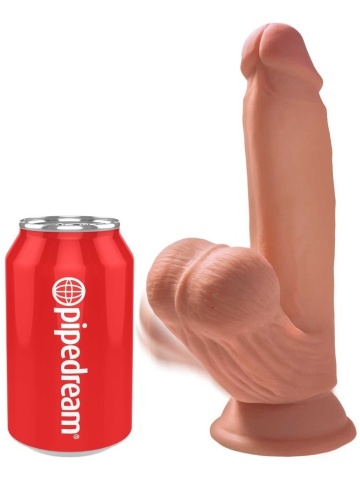 Realističnim dildo testisima i vakuum bazom | 3D King Cock Dildo 20 cm - Img 3