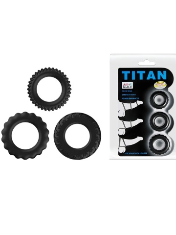 Set prstenova za penis i testise | Titan X3 Blue - Img 2