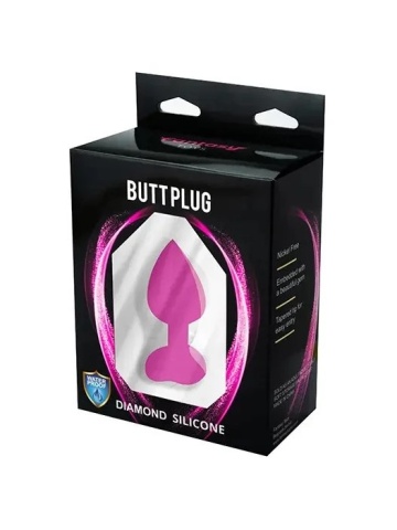 Silikonski analni plug Srce Pink | Veličina S - Img 3