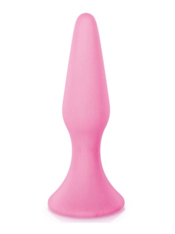 Silionski analni plug | Glamy First Pink M - Img 2