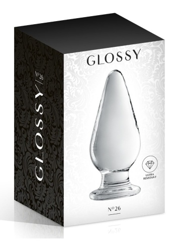 Stakleni analni plug | Glossy 26 Clear