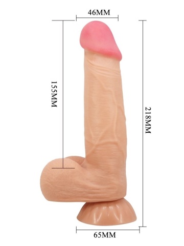 Vibro dildo sa kožicom | Sliding Skin 21,8 cm - Img 5
