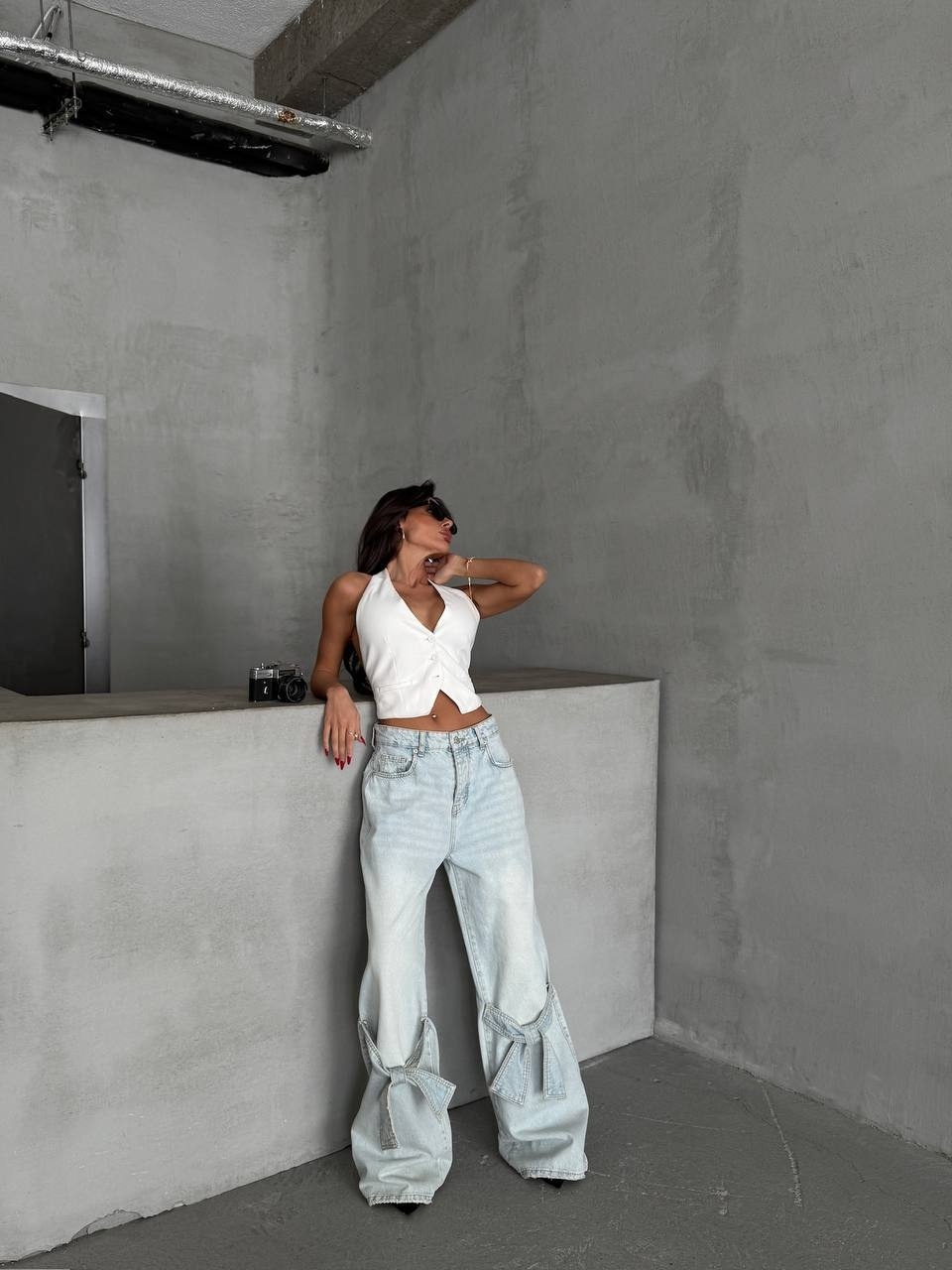 Blugi Damă Oversize Albastri Zuleyka