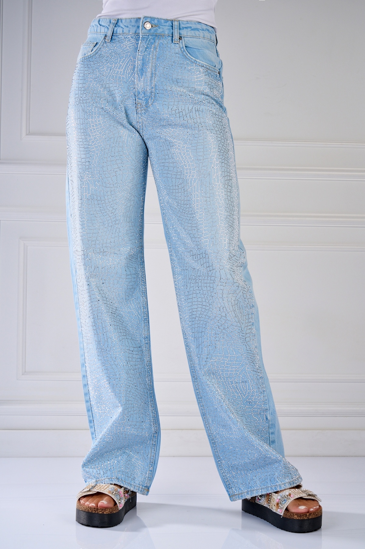 Blugi Regular Fit Albastri Brinda