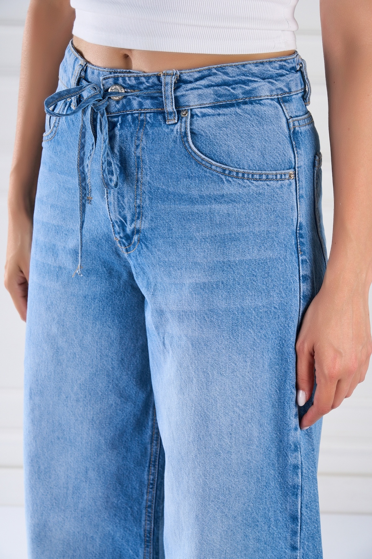 Blugi Damă Oversize Albastri Geshna