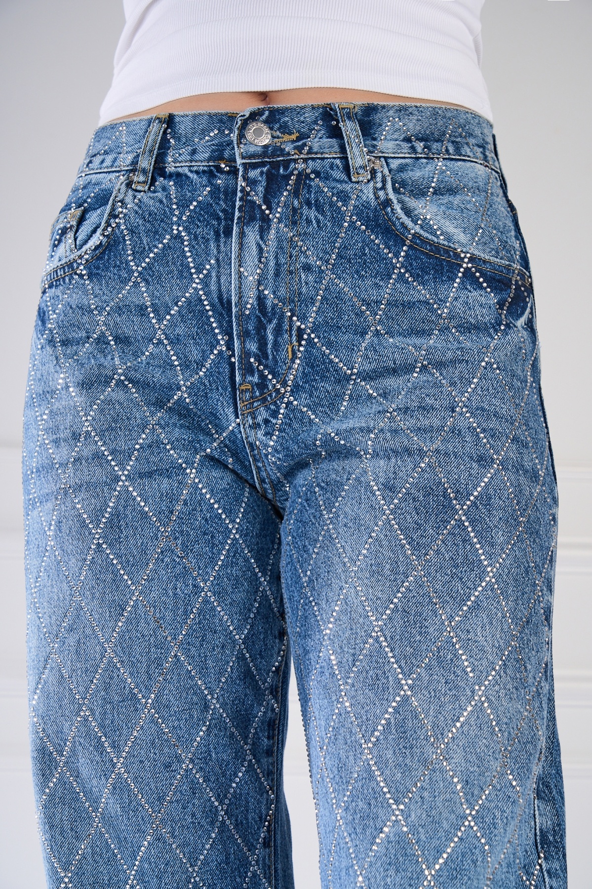 Blugi Regular Fit Albastri Smisha