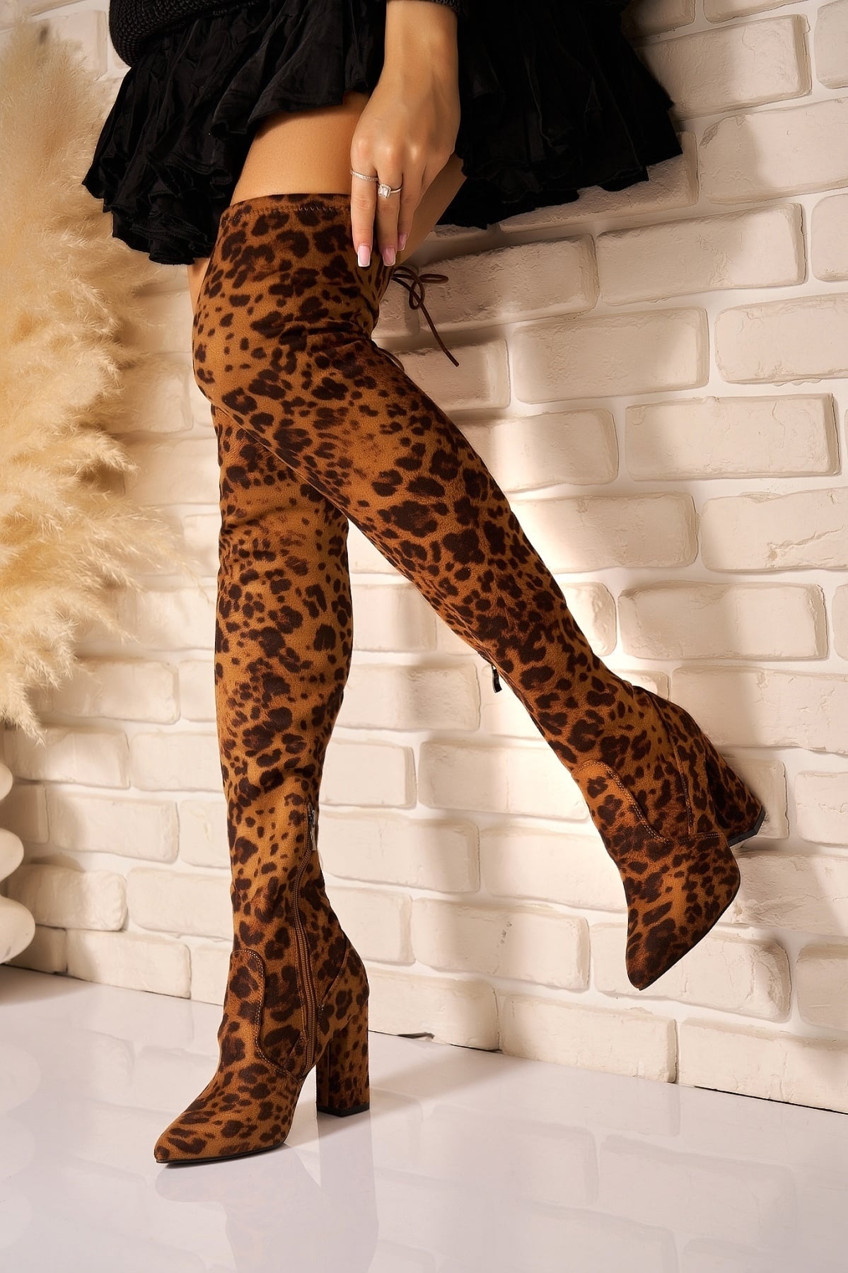 Cizme iarnă Animal Print din Piele Ecologica Intoarsa McKayla