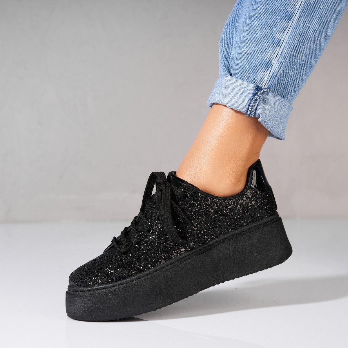 Adidași damă Glitter Negru Aster