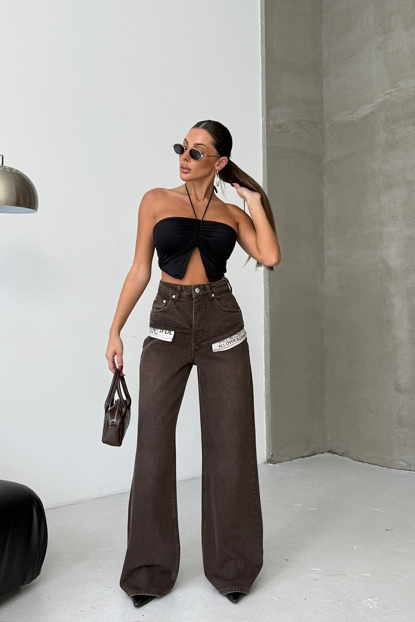 Blugi Damă Oversize Maro Xiomara