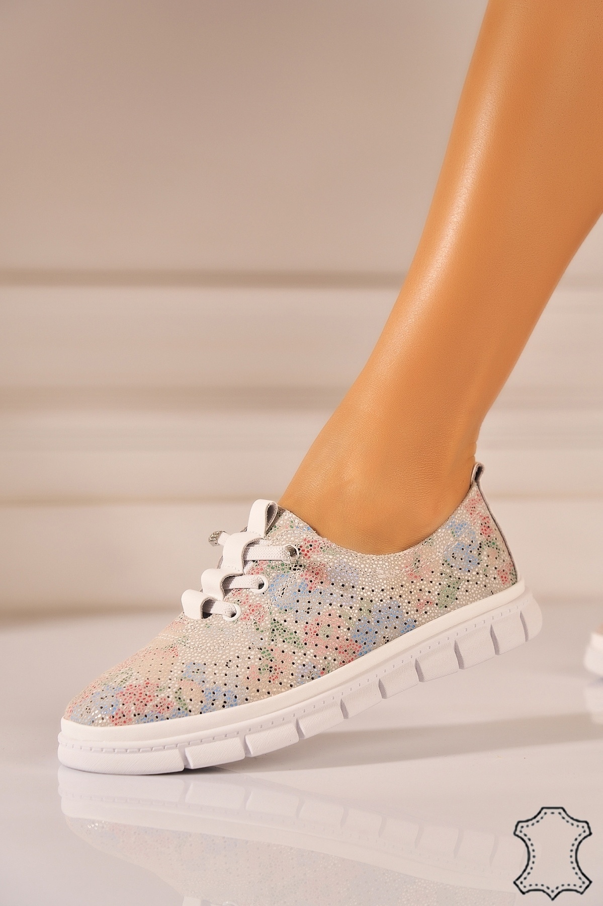 Mocasini dama Piele Naturala Bej Tazia