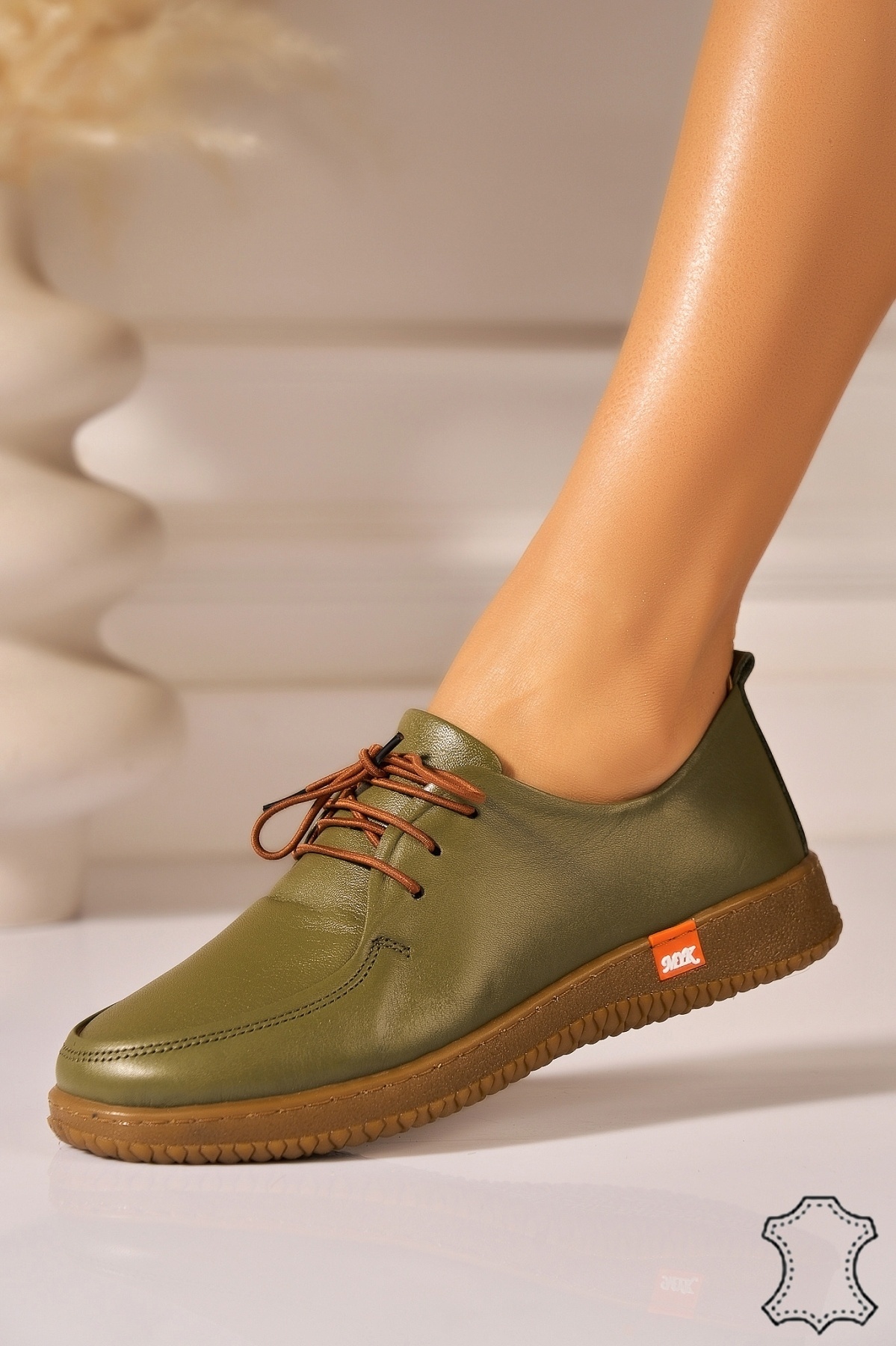 Mocasini dama Piele Naturala Verzi Klaire