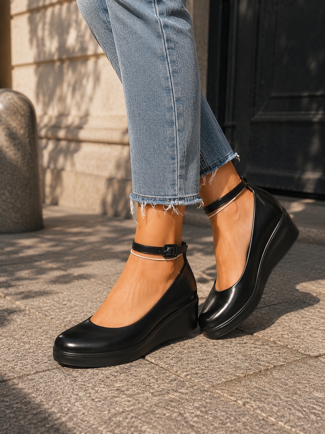 Pantofi dama casual Negri din Piele Ecologica Tamara