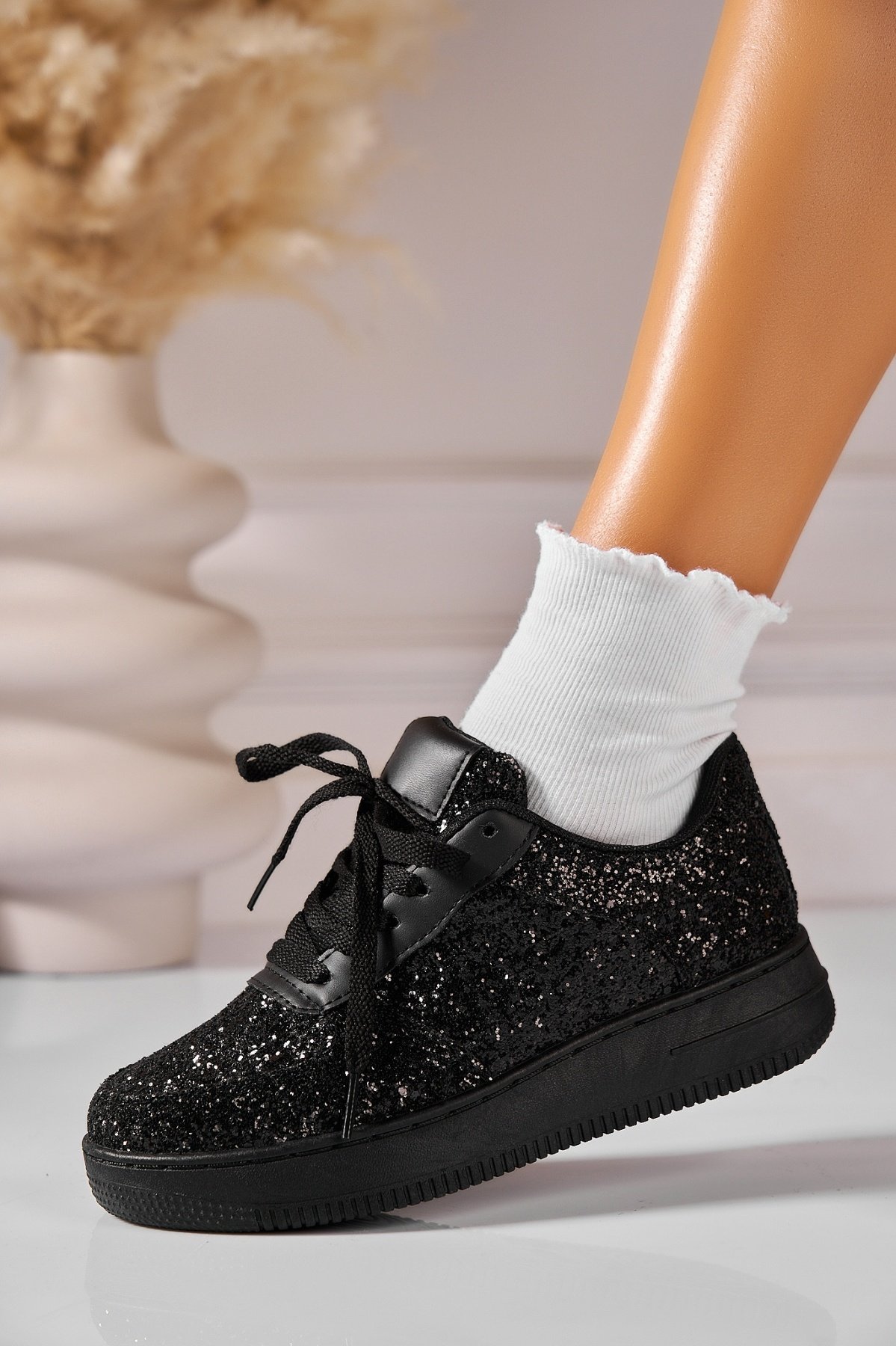 Adidași de damă Glitter Negru Alyza