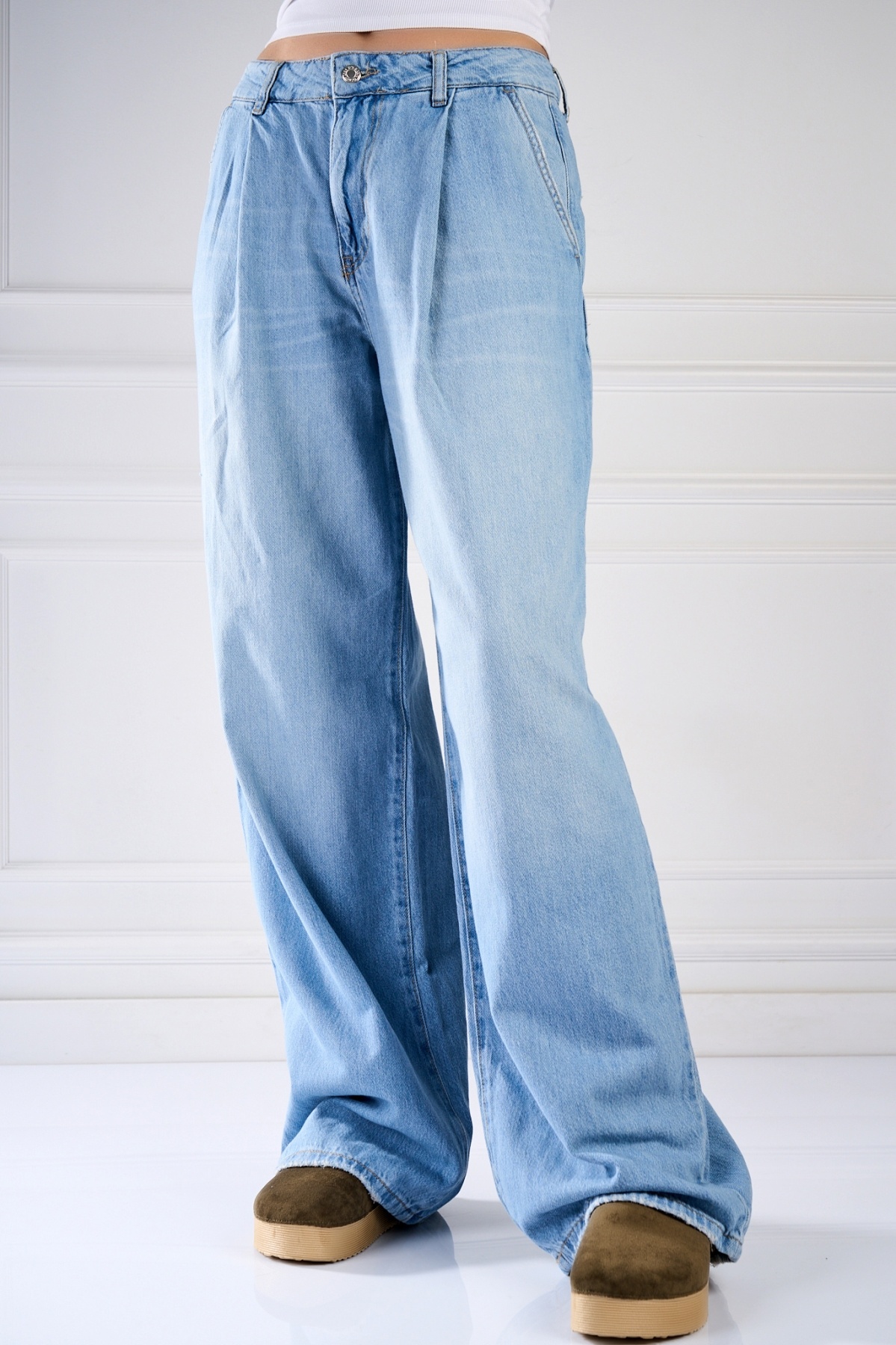 Blugi Damă Oversize Albastri Onella
