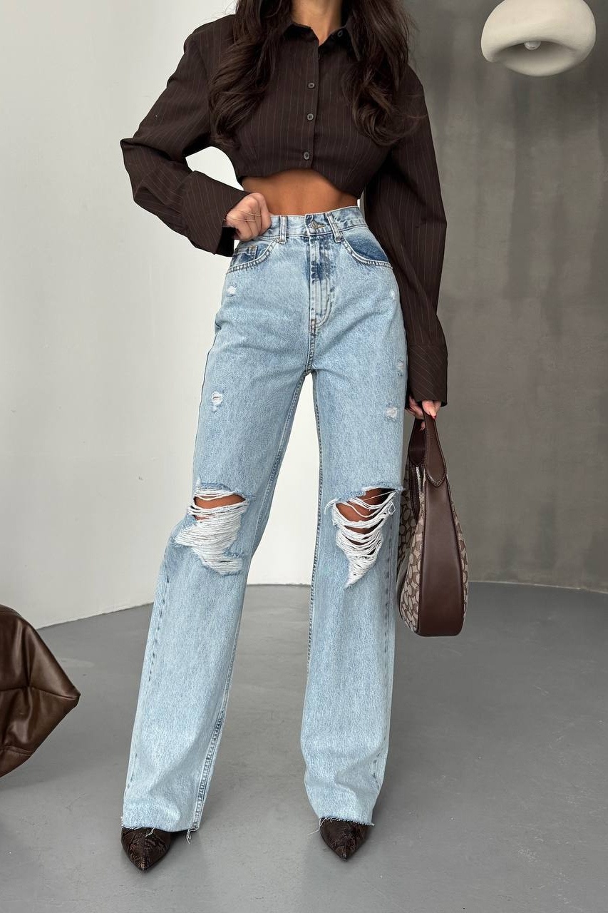 Blugi Regular Fit Albastri Marzena