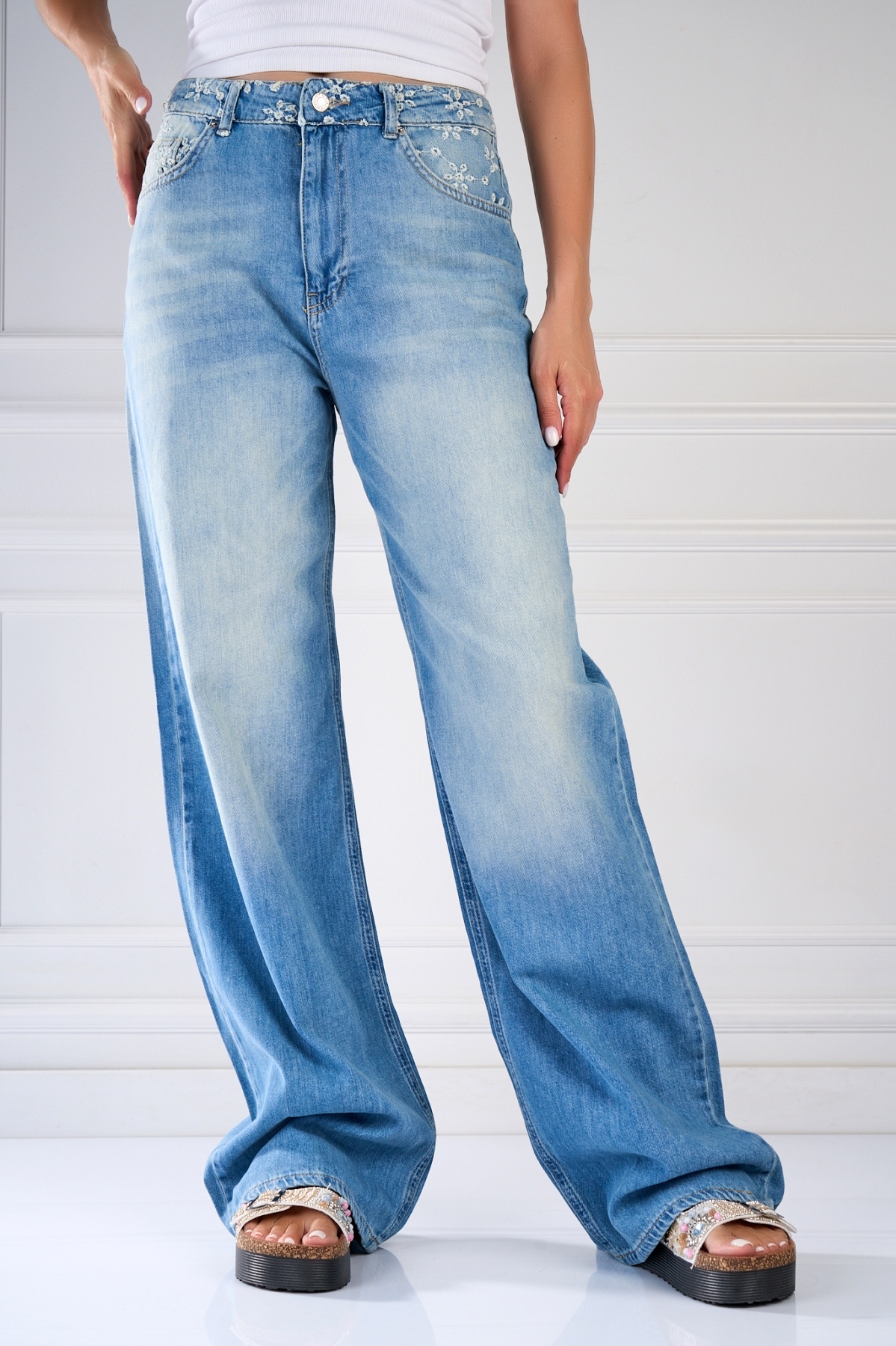 Blugi Regular Fit Albastri Sakshi