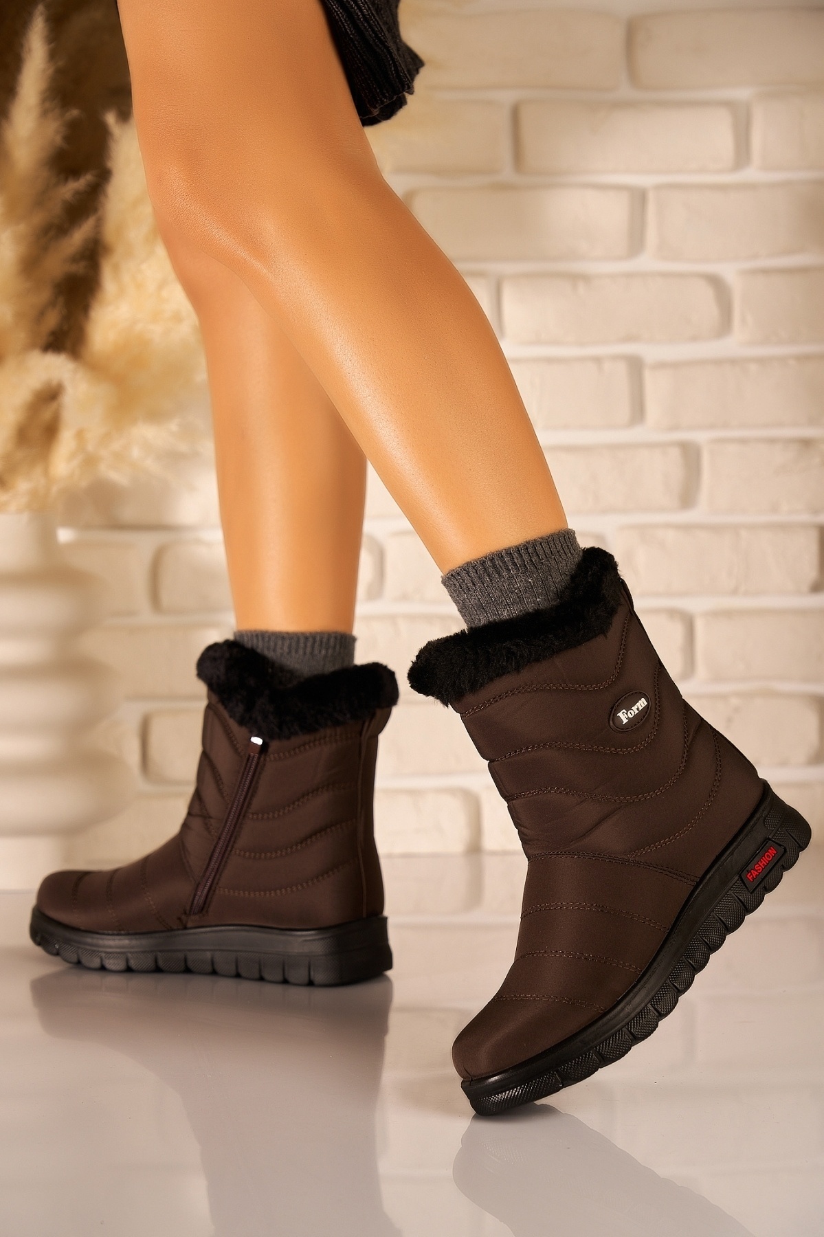 Cizme Dama Imblanite Maro din Fas Kamyla