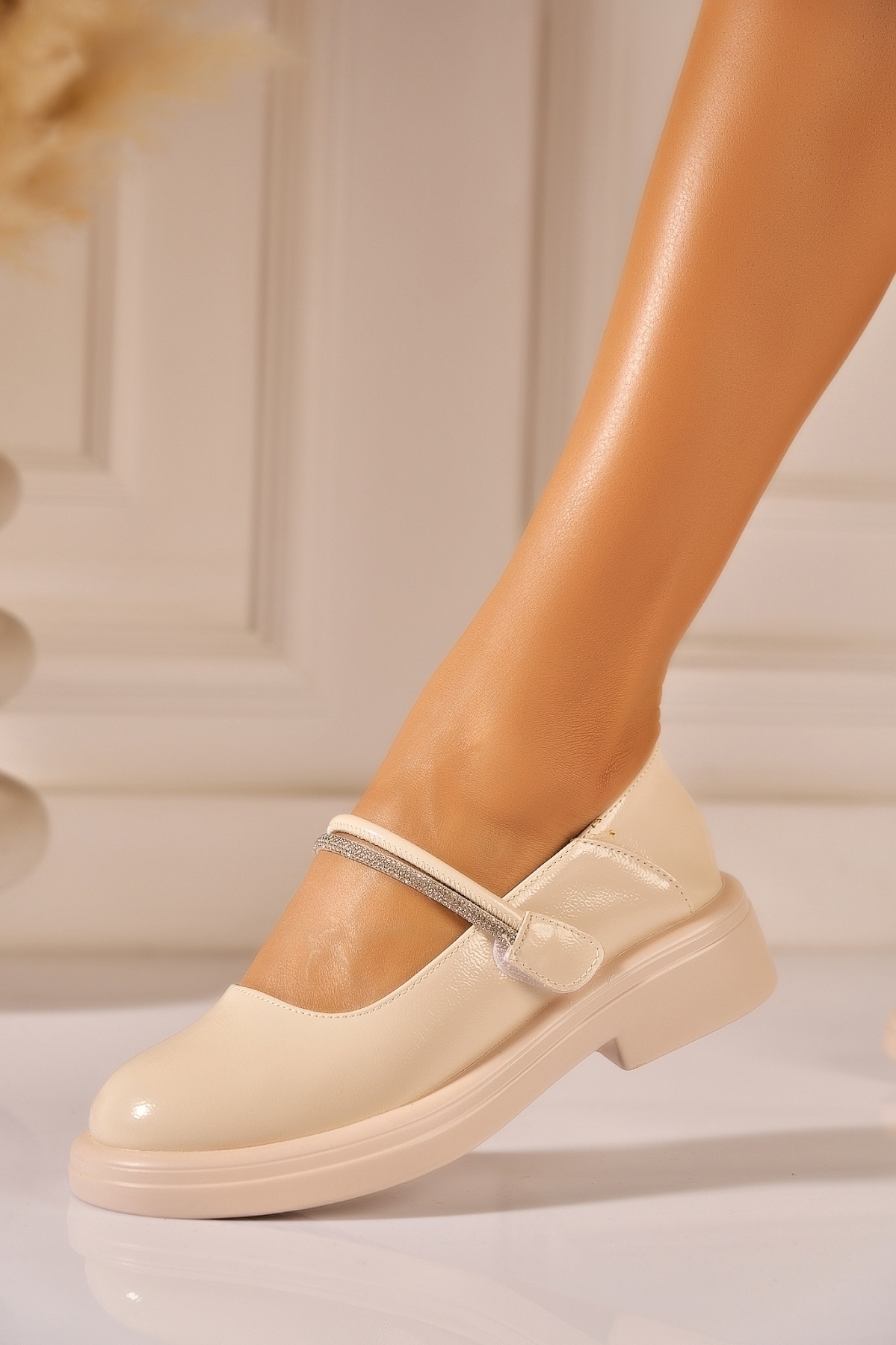 Pantofi dama casual Bej din Piele Ecologica Lacuita Kenzey3