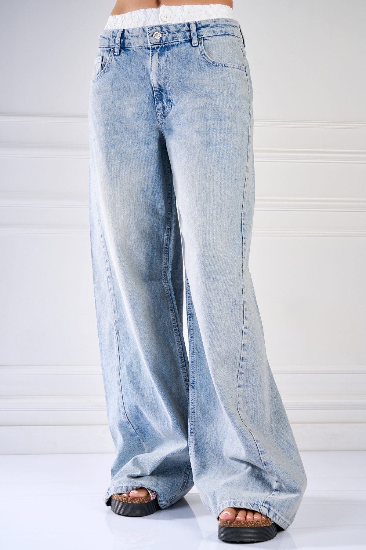 Blugi Damă Oversize Albastri Tharini