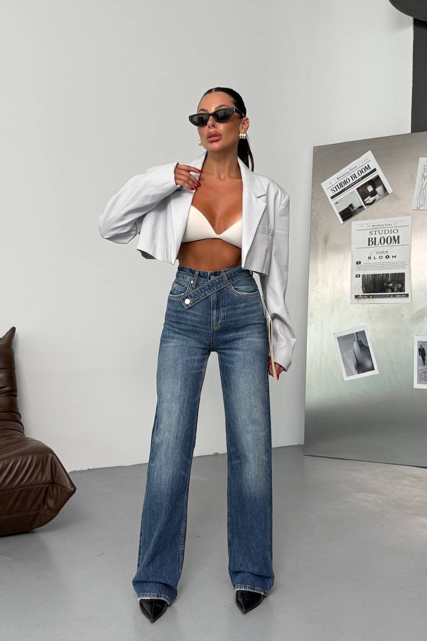 Blugi Regular Fit Albastri Anora